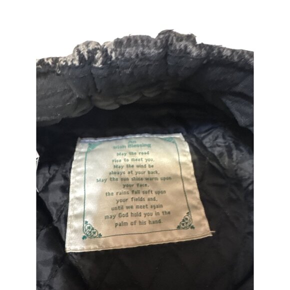 JC Walsh & Sons Ireland Patchwork Flat Cap With Embroidered Shamrock & Irish Ble - Picture 5 of 6